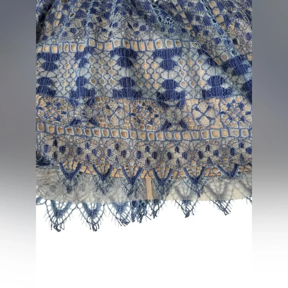 Bcbgmaxazria Women’s Taran Mini Dress Blue Lace Fit And Flare  Size 12 - Picture 8 of 11